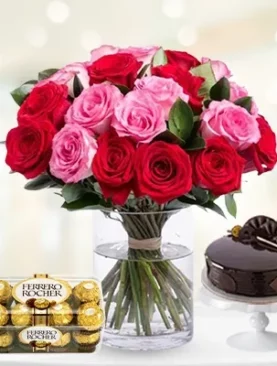 Flowers and chocolates