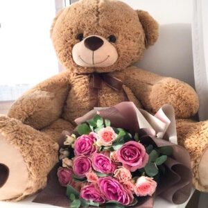 Flowers and soft toys