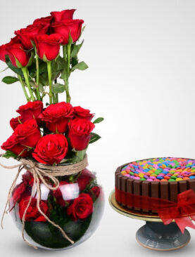 Flowers and cake
